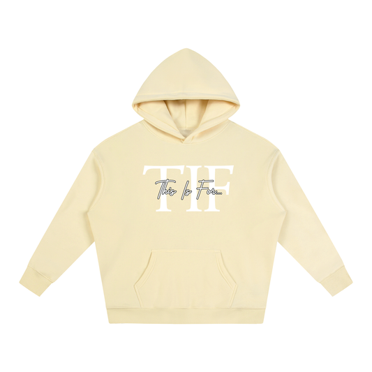 Essentials White Logo Hoodie