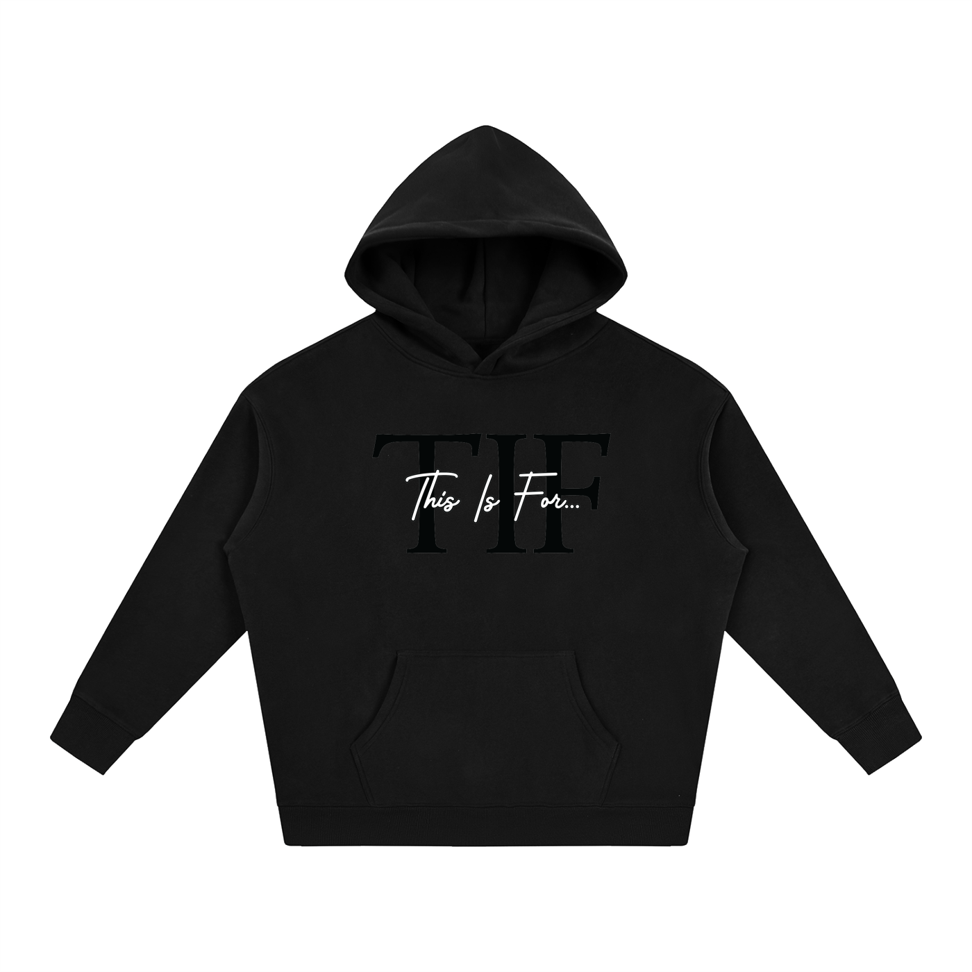 Core Black Logo Hoodie